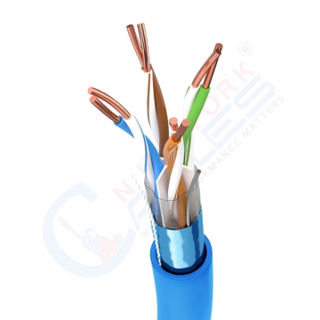 CAT6 Shielded Riser (CMR) F/UTP Ethernet Cable - 23AWG Pure Copper 550MHz 1000ft Spool