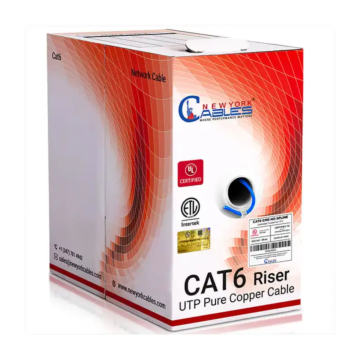 Cat6 Riser UTP Solid Copper 1000ft Ethernet Cable UL/ETL Listed
