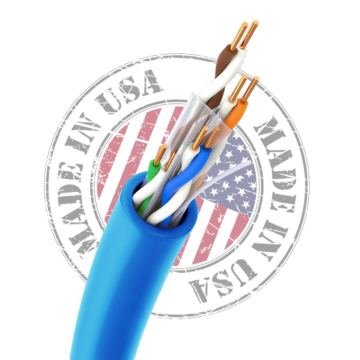  Cat6 Plenum ETL Listed Cable UTP 23 AWG Pure Copper Cable  1000ftbox blue