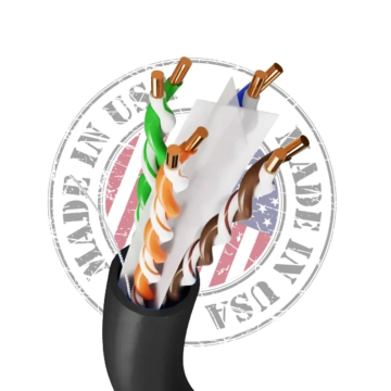 Cat6a Plenum Pure Copper ETL Listed UTP Cable - 23 AWG 750MHz