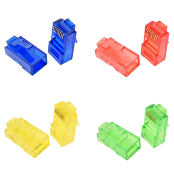 Cat6 RJ45 UTP Gold Plated Crimp Connectors 50Pcs