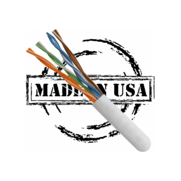 CAT5E Plenum 24AWG UTP 4 Pair Solid Bare Copper 350MHz UL Listed USA Made
