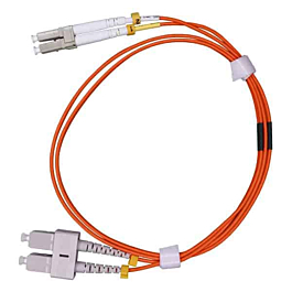 OM2 50/125 LC to SC Duplex Multimode Fiber Optic Patch Cable