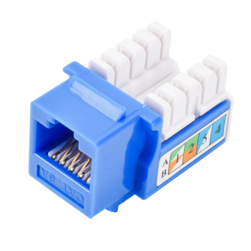 Cat6a Rj45 keystone Jack 90-Degree UTP Punch Down 110