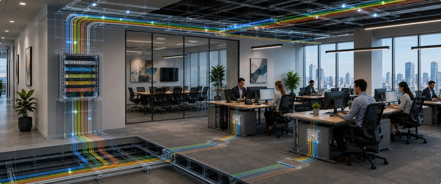 Modern office networking setup