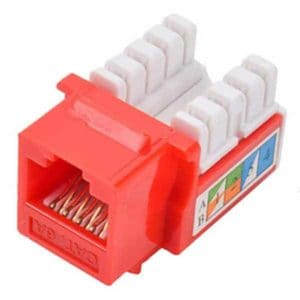 00056 Vastercable CAT5E RJ45 Keystone Jack Tooless SuperEcable RED Color