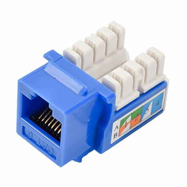 50 X Pcs lot Blue Keystone Jack CAT6 Network Ethernet 110 Punch Down 8P8C RJ45 