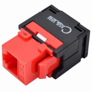 00056 Vastercable CAT5E RJ45 Keystone Jack Tooless SuperEcable RED Color