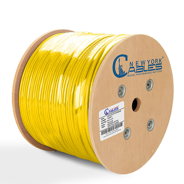 Bulk-Cat6-Plenum-Shielded-Solid-Copper-1000ft-CMP-FUTP-550-Mhz-CableYellow-1